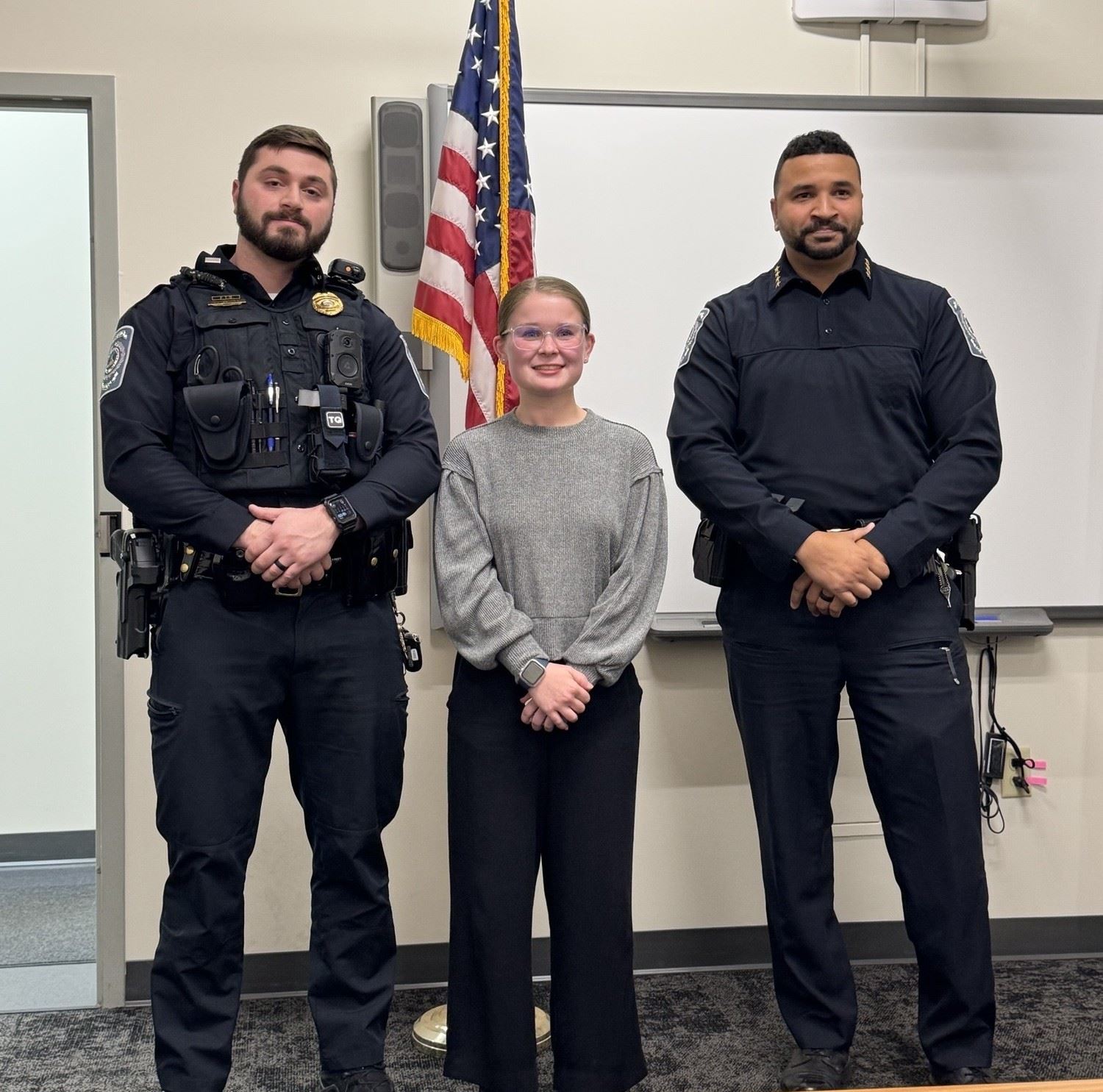 Bethany and 61,62 swearing in